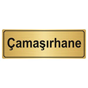 Çamaşirhane Yönlendi̇rme Levhasi 5cmx20cm Altin Renk Metal