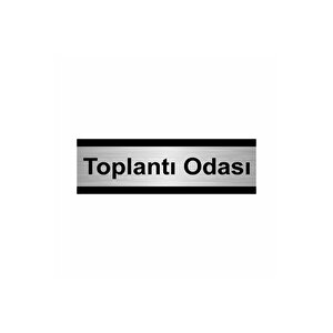 Toplantı Odası 7x20cm Gümüş Renk Metal Yönlendirme Levhası