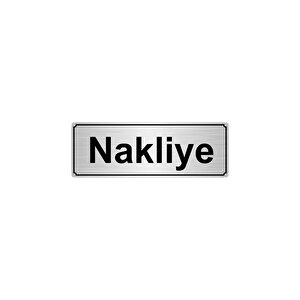 Nakli̇ye Yönlendi̇rme Levhasi 7cmx20cmgümüş Renk Metal