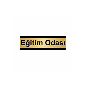 Eğitim Odası 7x20cm Altın Renk Metal Yönlendirme Levhası