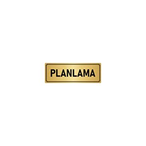 Metal Yönlendirme Levhası, Departman Kapı İsimliği Planlama 5x20 Cm Altın Renk