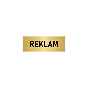 Metal Yönlendirme Levhası, Departman Kapı İsimliği Reklam 7x20 Cm Altın Renk