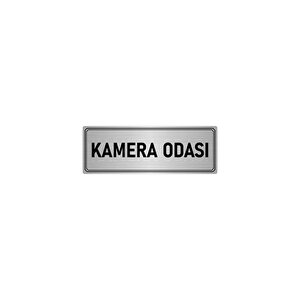 Metal Yönlendirme Levhası, Departman Kapı İsimliği Kamera Odası 5x20 Cm Gümüş Renk