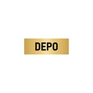 Metal Yönlendirme Levhası, Departman Kapı İsimliği Depo 10x20 Cm Altın Renk