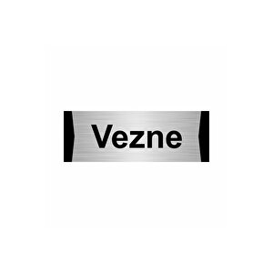 Vezne 5x20cm Gümüş Renk Metal Yönlendirme Levhası