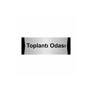 Toplantı Odası 5x20cm Gümüş Renk Metal Yönlendirme Levhası
