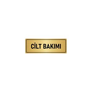 Metal Yönlendirme Levhası, Departman Kapı İsimliği Cilt Bakımı 5x20 Cm Altın Renk