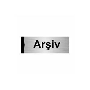 Arşiv 7x20cm Gümüş Renk Metal Yönlendirme Levhası
