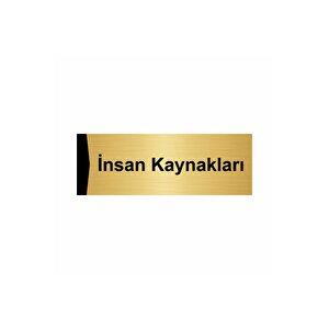 İnsan Kaynakları 10x20cm Altın Renk Metal Yönlendirme Levhası