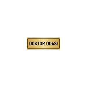 Metal Yönlendirme Levhası, Departman Kapı İsimliği Doktor Odası 10x20 Cm Altın Renk