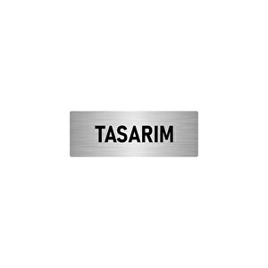 Metal Yönlendirme Levhası, Departman Kapı İsimliği Tasarım 5x20 Cm Gümüş Renk