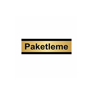 Paketleme 5x20cm Altın Renk Metal Yönlendirme Levhası