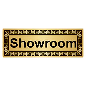 Showroom 7cmx20cm Metal Yönlendi̇rme Levhasi Altin Renk Metal