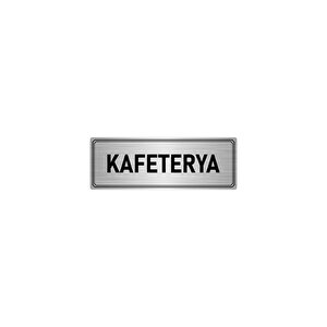 Metal Yönlendirme Levhası, Departman Kapı İsimliği Kafeteya 5x20 Cm Gümüş Renk