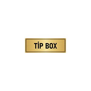 Metal Yönlendirme Levhası, Departman Kapı İsimliği Tip Box 5x20 Cm Altın Renk