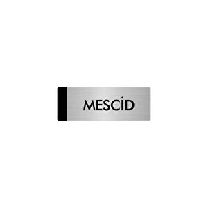Metal Yönlendirme Levhası, Departman Kapı Isimliği Mescid 7x20 Cm Gümüş Renk