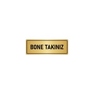 Metal Yönlendirme Levhası, Departman Kapı İsimliği Bone Takınız 5x20 Cm Altın Renk