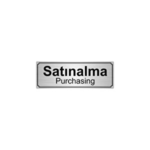 Satinalma Yönlendi̇rme Levhasi 10cmx20cm Gümüş Renk Metal