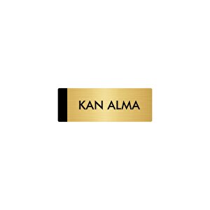 Metal Yönlendirme Levhası, Departman Kapı Isimliği Kan Alma 5x20 Cm Altın Renk
