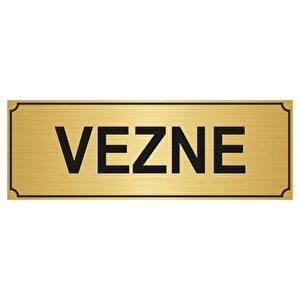 Vezne Yönlendi̇rme Levhasi 5cmx20cm Altin Renk Metal