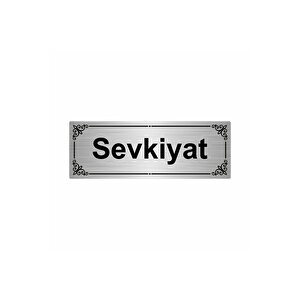 Sevkiyat 7x20cm Gümüş Renk Metal Yönlendirme Levhası