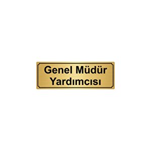 Genel Müdür Yardimcisi Yönlendi̇rme Levhasi 7cmx20cm Altin Renk Metal