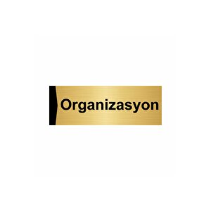 Organizasyon 5x20cm Altın Renk Metal Yönlendirme Levhası