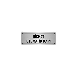 Metal Yönlendirme Levhası, Departman Kapı İsimliği Otomatik Kapı 7x20 Cm Gümüş Renk