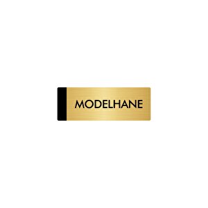 Metal Yönlendirme Levhası, Departman Kapı Isimliği Modelhane 5x20 Cm Altın Renk