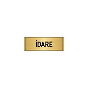 Metal Yönlendirme Levhası, Departman Kapı İsimliği İdare 5x20 Cm Altın Renk