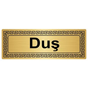Duş 7cmx20cm Metal Yönlendi̇rme Levhasi Altin Renk Metal