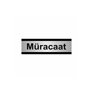 Müracaat 10x20cm Gümüş Renk Metal Yönlendirme Levhası