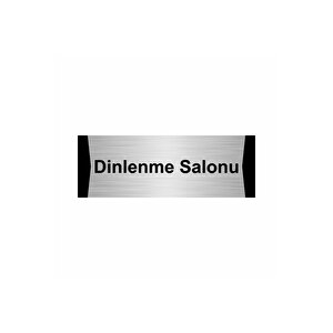 Dinlenme Salonu 7x20cm Gümüş Renk Metal Yönlendirme Levhası