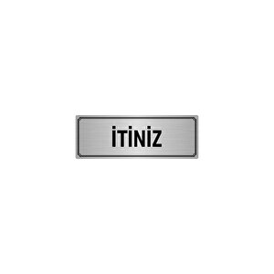 Metal Yönlendirme Levhası, Departman Kapı İsimliği İtiniz 7x20 Cm Gümüş Renk