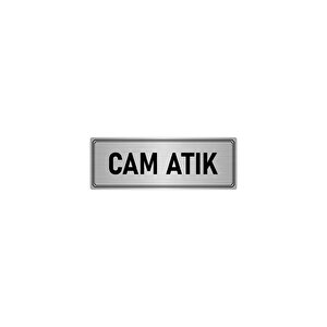 Metal Yönlendirme Levhası, Departman Kapı İsimliği Cam Atık 10x20 Cm Gümüş Renk