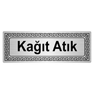 Kağıt Atık 7cmx20cm Metal Yönlendi̇rme Levhasi Gümüş Renk Metal