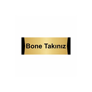Bone Takınız 5x20cm Altın Renk Metal Yönlendirme Levhası