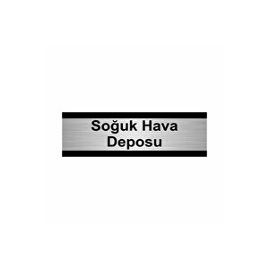Soğuk Hava Deposu 7x20cm Gümüş Renk Metal Yönlendirme Levhası