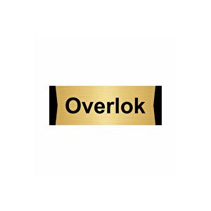 Overlok 7x20cm Altın Renk Metal Yönlendirme Levhası