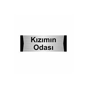 Kızımın Odası 10x20cm Gümüş Renk Metal Yönlendirme Levhası