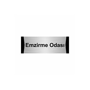 Emzirme Odası 5x20cm Gümüş Renk Metal Yönlendirme Levhası