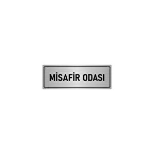 Metal Yönlendirme Levhası, Departman Kapı İsimliği Misafir Odası 10x20 Cm Gümüş Renk