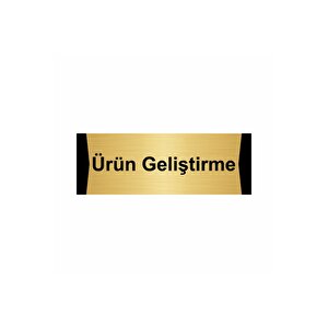 Ürün Geliştirme 10x20cm Altın Renk Metal Yönlendirme Levhası