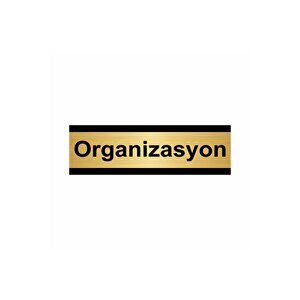 Organizasyon 10x20cm Altın Renk Metal Yönlendirme Levhası