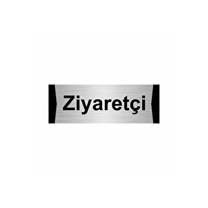 Ziyaretçi 5x20cm Gümüş Renk Metal Yönlendirme Levhası