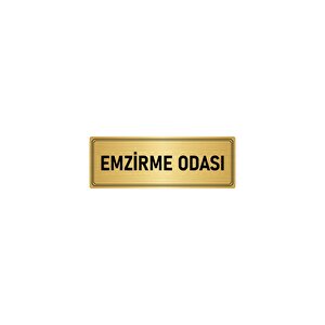Metal Yönlendirme Levhası, Departman Kapı İsimliği Emzirme Odası 7x20 Cm Altın Renk
