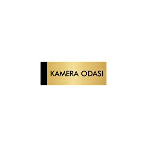 Metal Yönlendirme Levhası, Departman Kapı Isimliği Kamera Odası 7x20 Cm Altın Renk