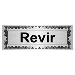 Revir 7cmx20cm Metal Yönlendi̇rme Levhasi Gümüş Renk Metal