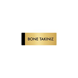 Metal Yönlendirme Levhası, Departman Kapı Isimliği Bone Takınız 10x20 Cm Altın Renk