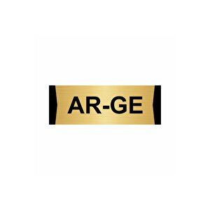 Ar-ge 10x20cm Altın Renk Metal Yönlendirme Levhası